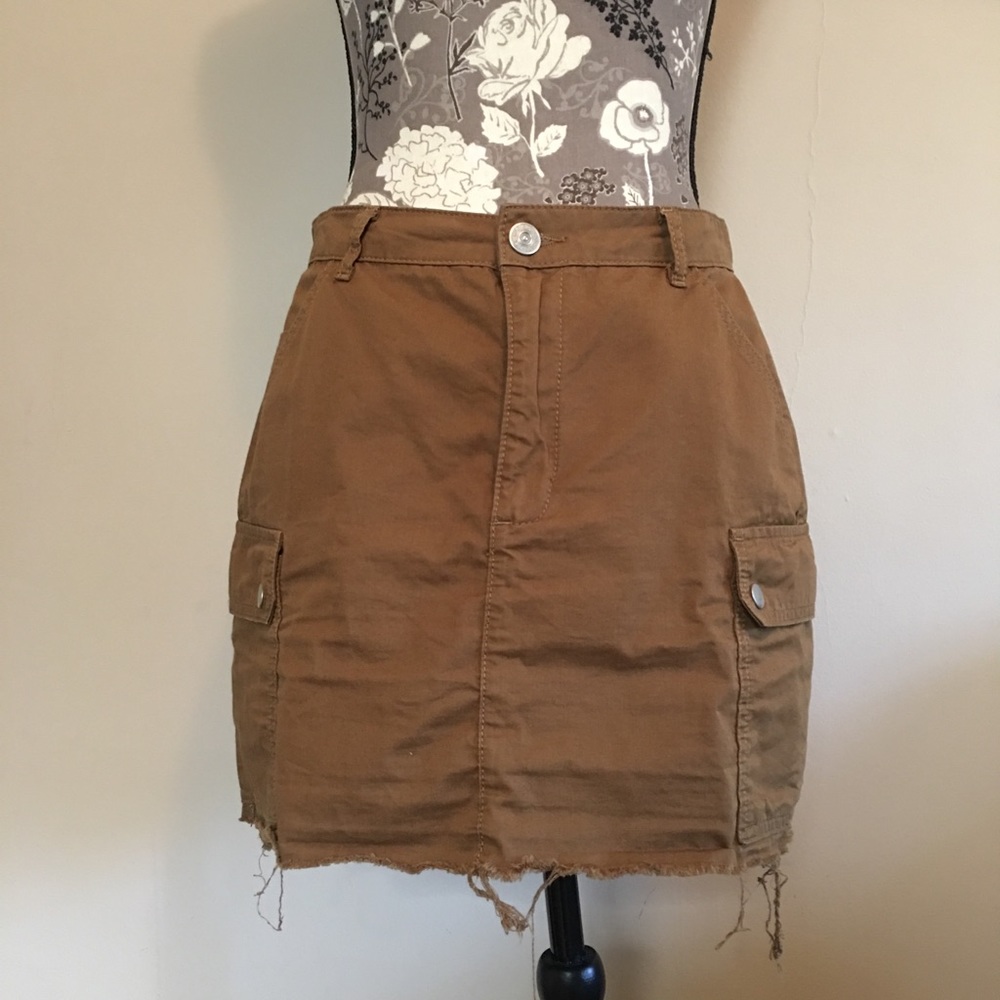Brown Cargo Skirt from BDG